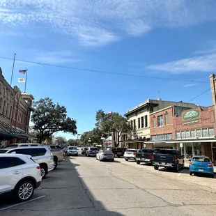 cars parked on the street
