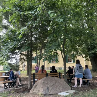 The learning continues on the grounds of the Harriet Beecher Stowe House with our outdoor exhibit and Outdoor Classroom and picnic area.