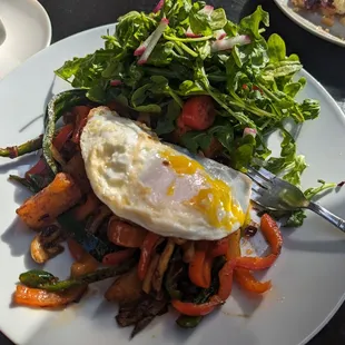 Tofu Hash (with an added egg)