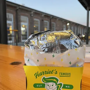 Hamburger + Cheese wrapped