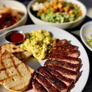 The Steak &amp; Eggs was amazing as was the Caesar!