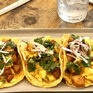 Boyfriend loved his Breakfast Tacos!