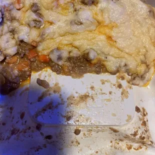 $18 for a leaky shepherds pie that looked half eaten. Not worth the money