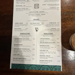 Food menu