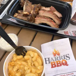 Ribs and macoroni