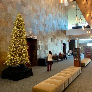 Theater Lobby at Christmas