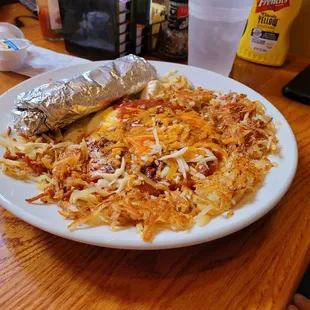 Huevos rancheros, my son loves them here