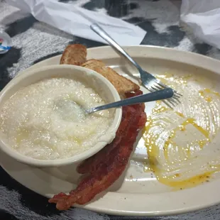 Imagine two eggs over medium on the plate.   Had to get my grits.