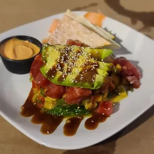 Tuna and Avocado Tower