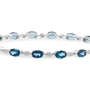 Allison-Kaufman Blue Topaz Bracelet (B1276)