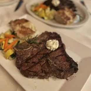 24oz Porterhouse ($93) felt like 2 steaks. The NY strip side was very beefy while the filet mignon side was melt in your mouth soft.