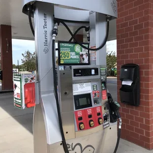 a gas pump at a gas station
