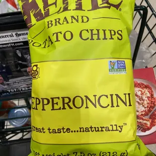 a bag of white beans and tomato chips
