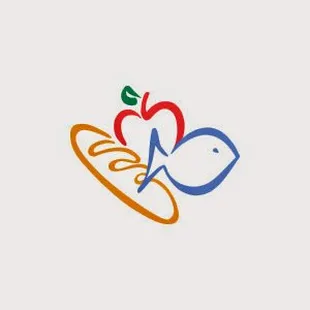 a fish and a piece of bread