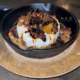 Cast Iron Pineapple Bacon Baked Brie