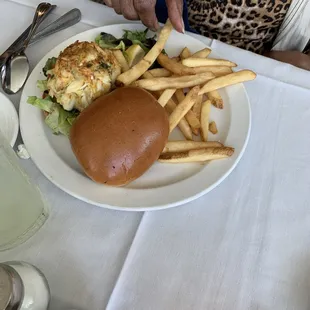 Crab cake sandwich
