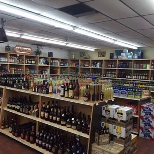 Harrods liquor store inside.