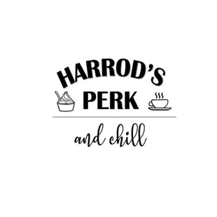 the logo for harrod&apos;s perk and chill