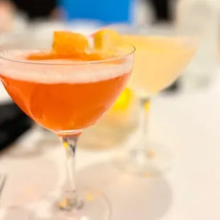 a cocktail in a coupe glass