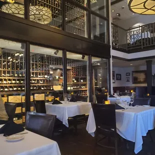 Inside by the wine selection