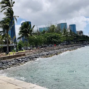 The Ho&apos;okupu Center is the single story building on the left in this photo
