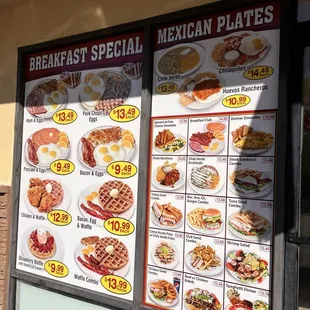 Menu lots of options