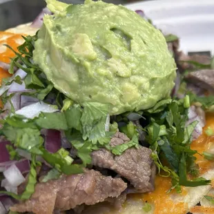 Rib Eye Taco with cheese and guac!