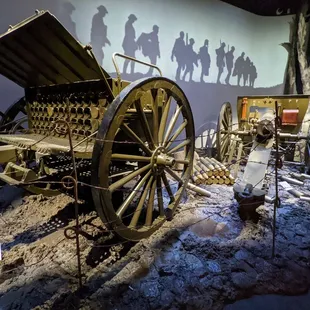 French 75mm rapid firing howitzer as used by Battery D 129th Field Artillery.