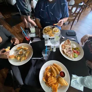 Chicken tenders with fries  Cajun Firecrackers Chicken Quesadilla Porch Friday Cod Fry