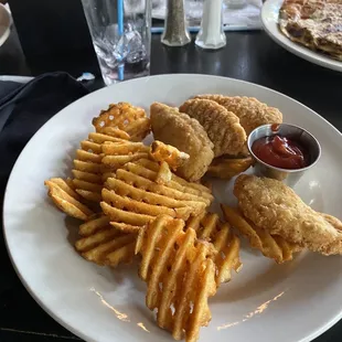Chicken tenders and fries