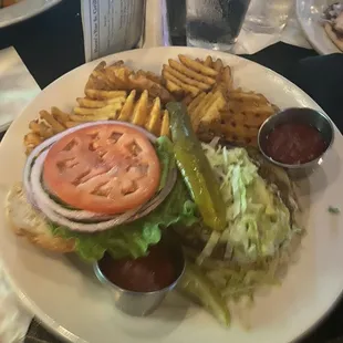 Southwest burger with impossible patty