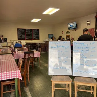 Small dining area