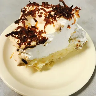Fresh made coconut cream pie!