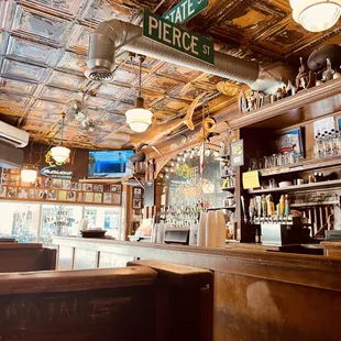 It looks quiet, but the bar was busy! I got a rare pic when everyone was seated and bartender was out the picture on other side of bar.