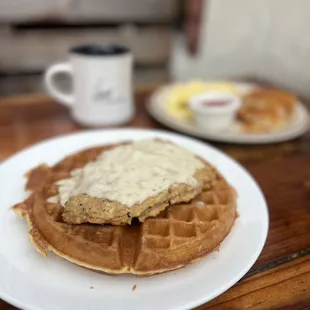 Chicken Fried Steak Waffle