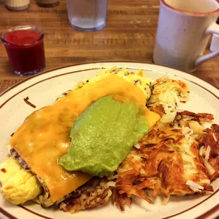 2. Bacon, Guacamole and Cheddar Cheese Omelette