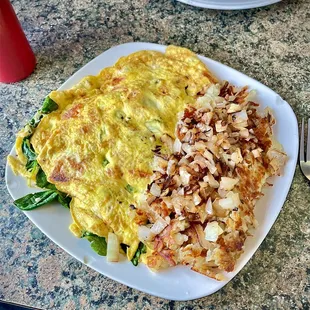 Spinach and Feta Omelette
