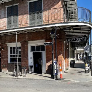 the entrance to the building