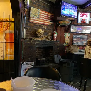 a woman sitting at a table