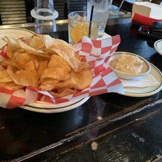 Homemade Potato Chips & French Onion Dip