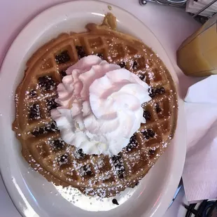 Chocolate chip waffle