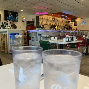 View of the bar at Harry's Diner at Interstate