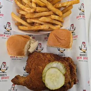 Half chicken in spicy flavor.