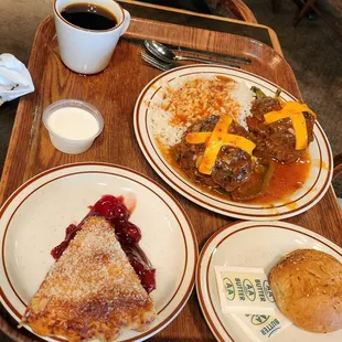 Stuffed pepper? And cherry pie