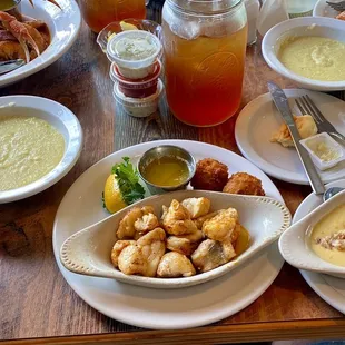 Monk Fish (Tastes like Lobster) with Crab Lump and Hollandaise Sauce.  Yum!!!