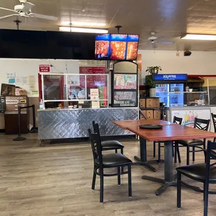 the dining area