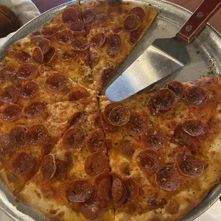 Small pepperoni pizza