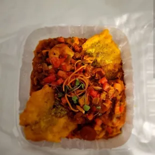 a meal in a plastic container