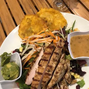 Jerk chicken mango salad
