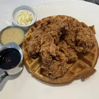 Waffle and Spicy Fried Chicken